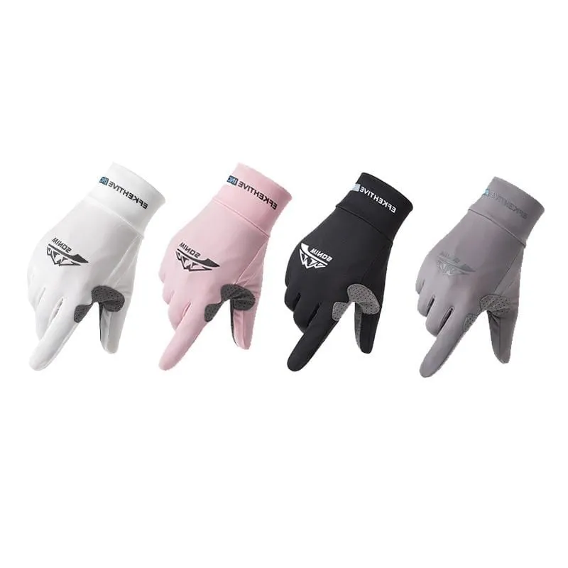 Silk Light Gloves Summer Thin Men Sports Cycling Running Fitness Driving Outdoors Fishing Women Non-Slip Touch Screen Gloves