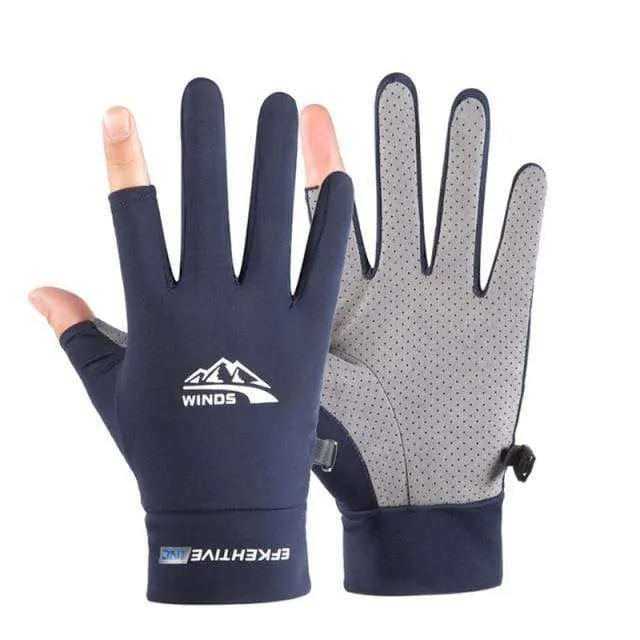 Silk Light Gloves Summer Thin Men Sports Cycling Running Fitness Driving Outdoors Fishing Women Non-Slip Touch Screen Gloves