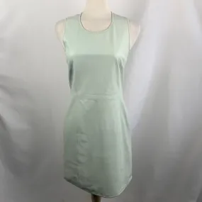 Theory Light Green Leather Sheath Dress