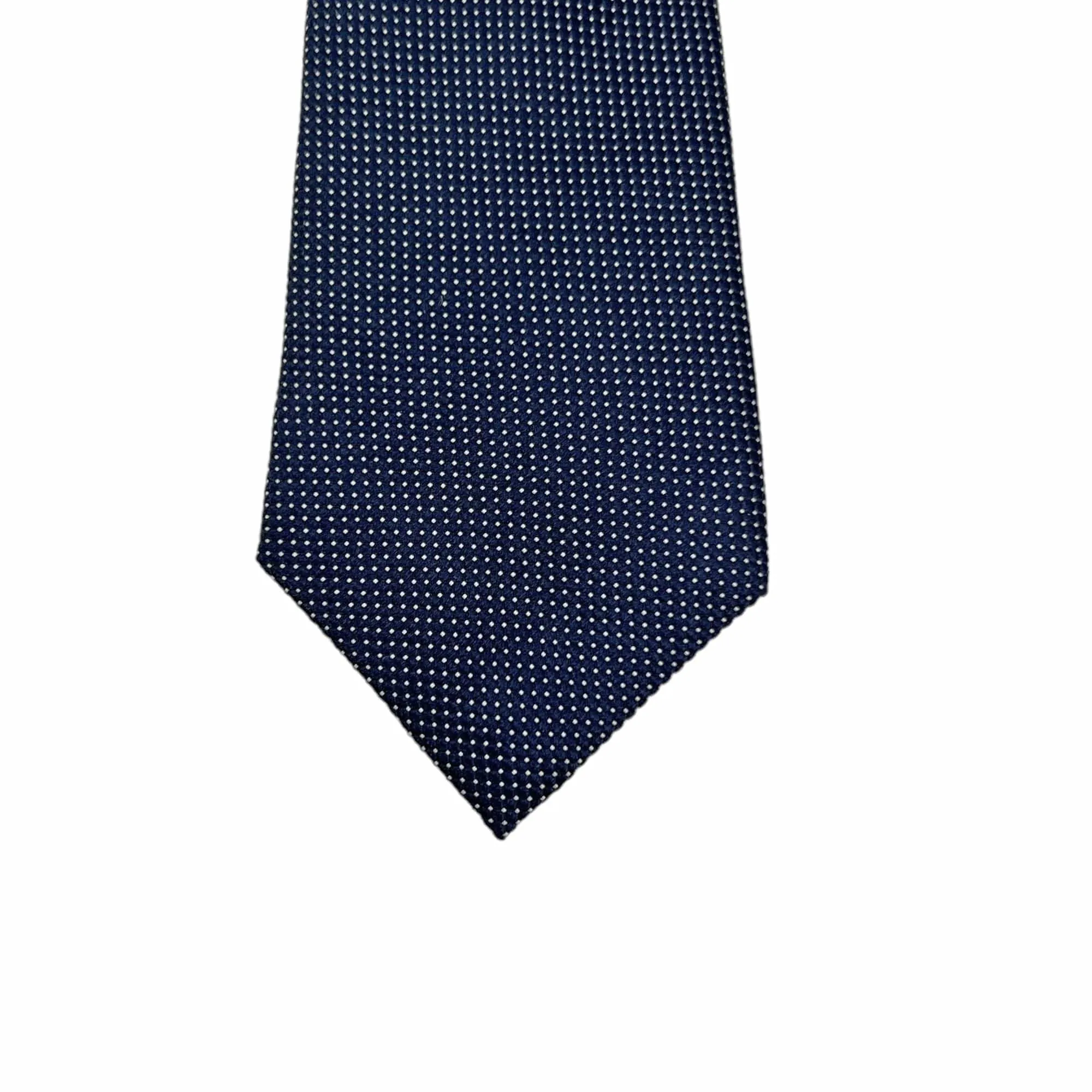 THEORY Micro Stitched Dotted Silk Tie - Blue