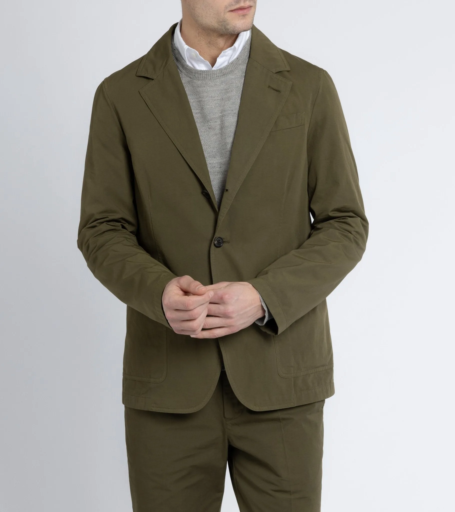 Trunk Culcross Cotton Poplin Jacket: Olive