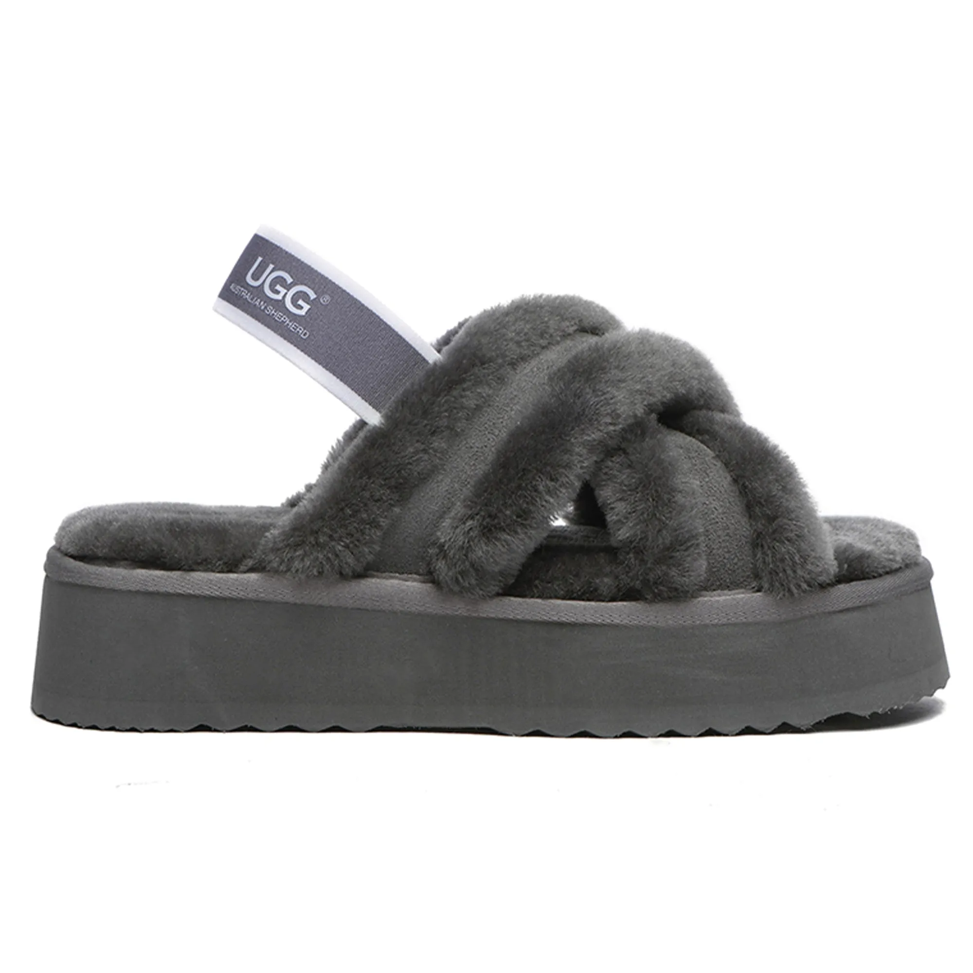 UGG Women Platform Cross Slides