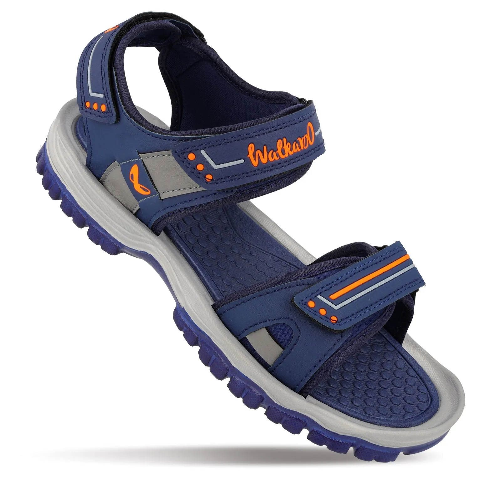 Walkaroo Men Sandal  - WC4420 Navy Blue orange